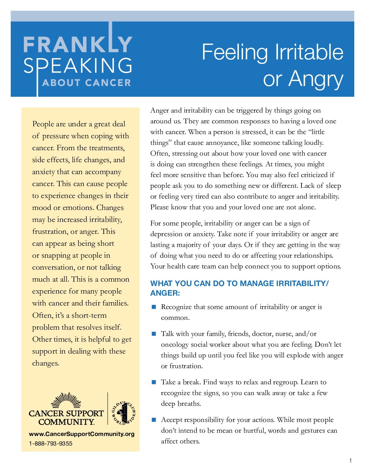 Remember Your Needs As Caregiver Cancer Support Community