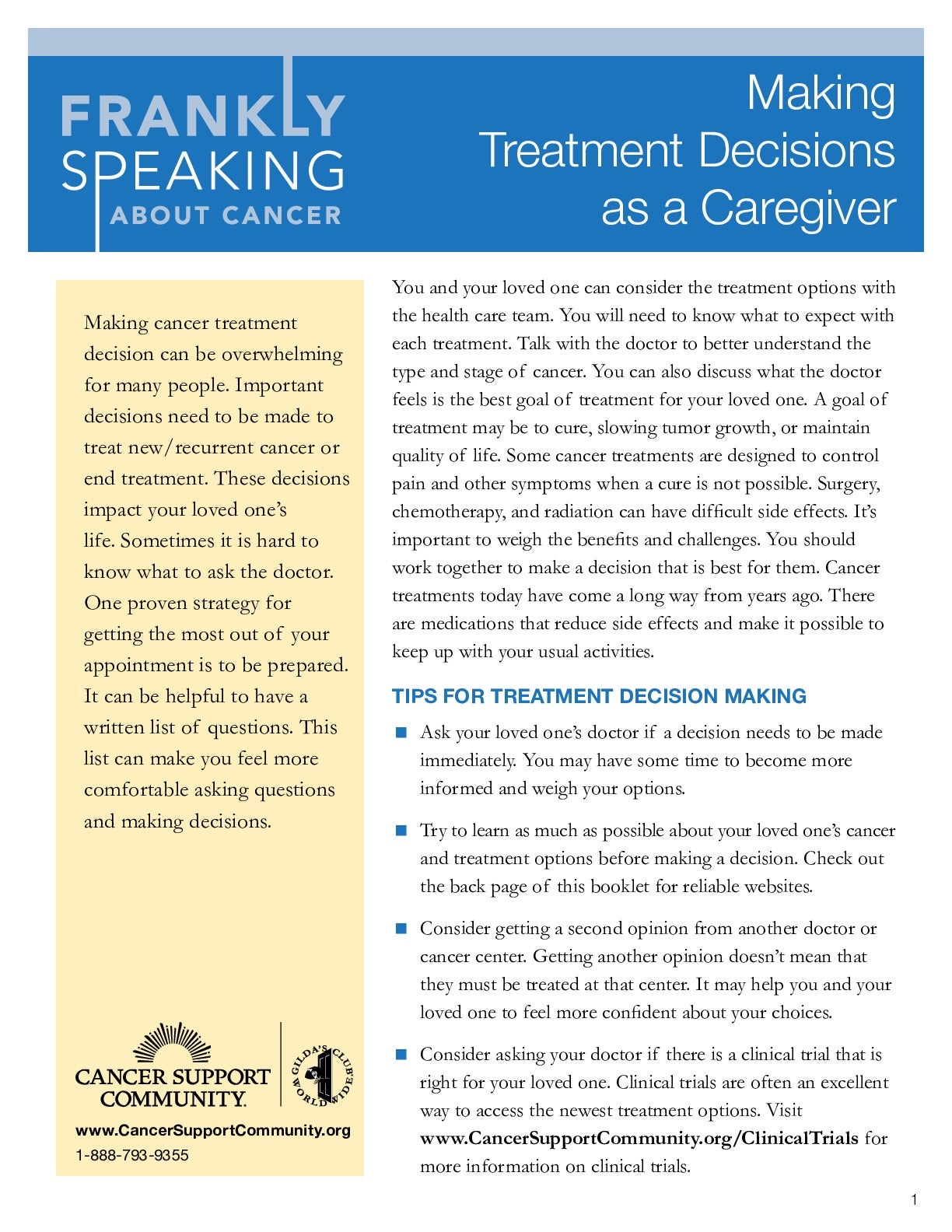 Making Treatment Decisions