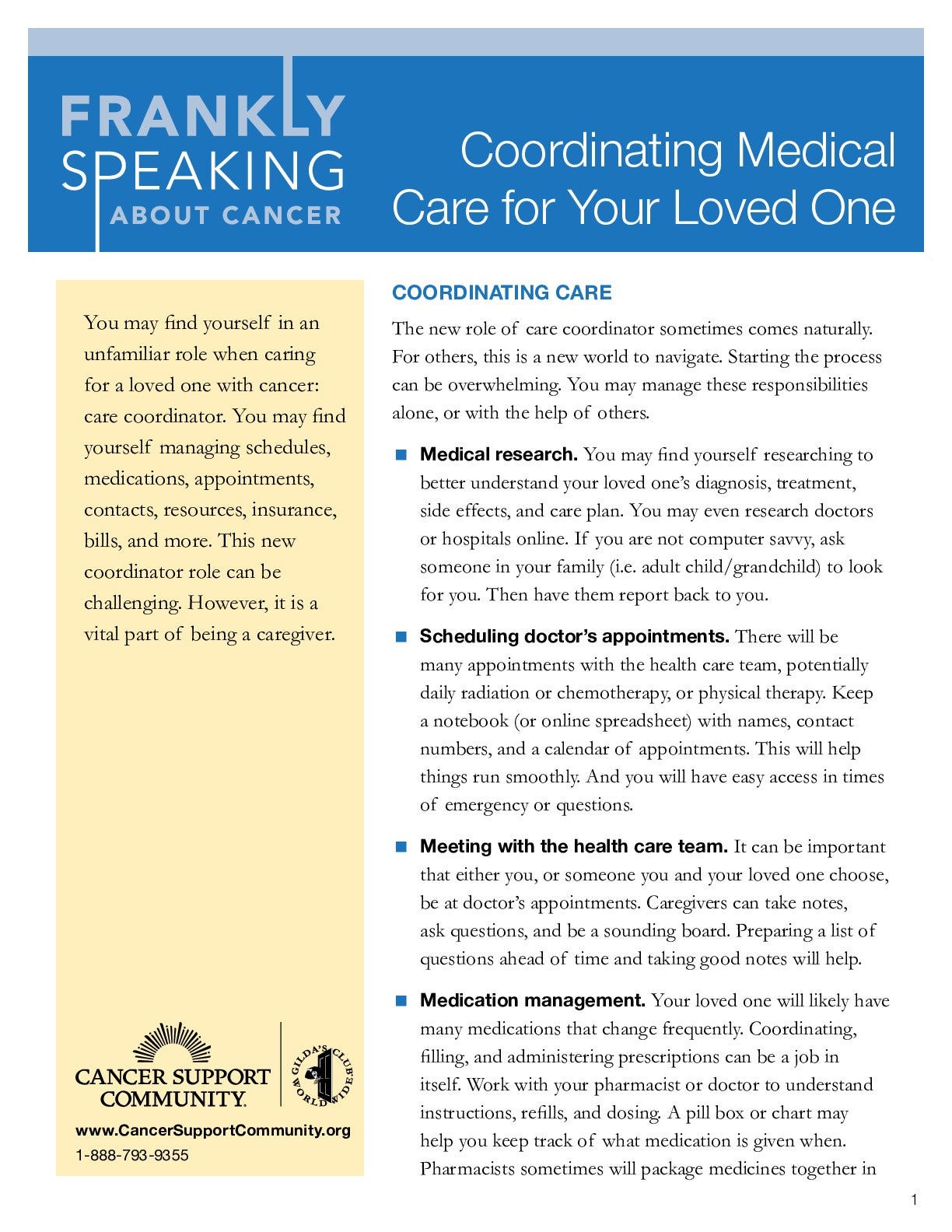 Coordinating Medical Care for Your Loved One