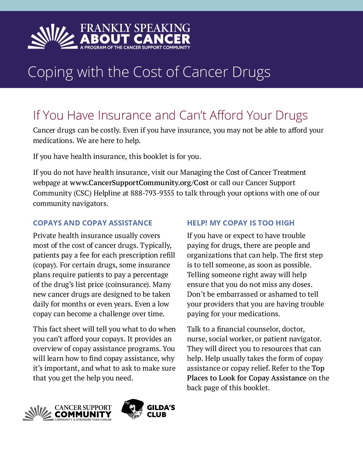 Copay Assistance Booklet