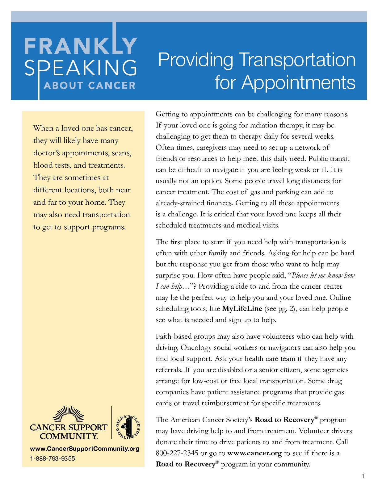 Providing Transportation for Appointments