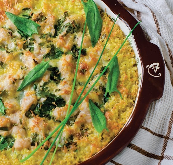 Cheesy Chicken Millet Bake 
