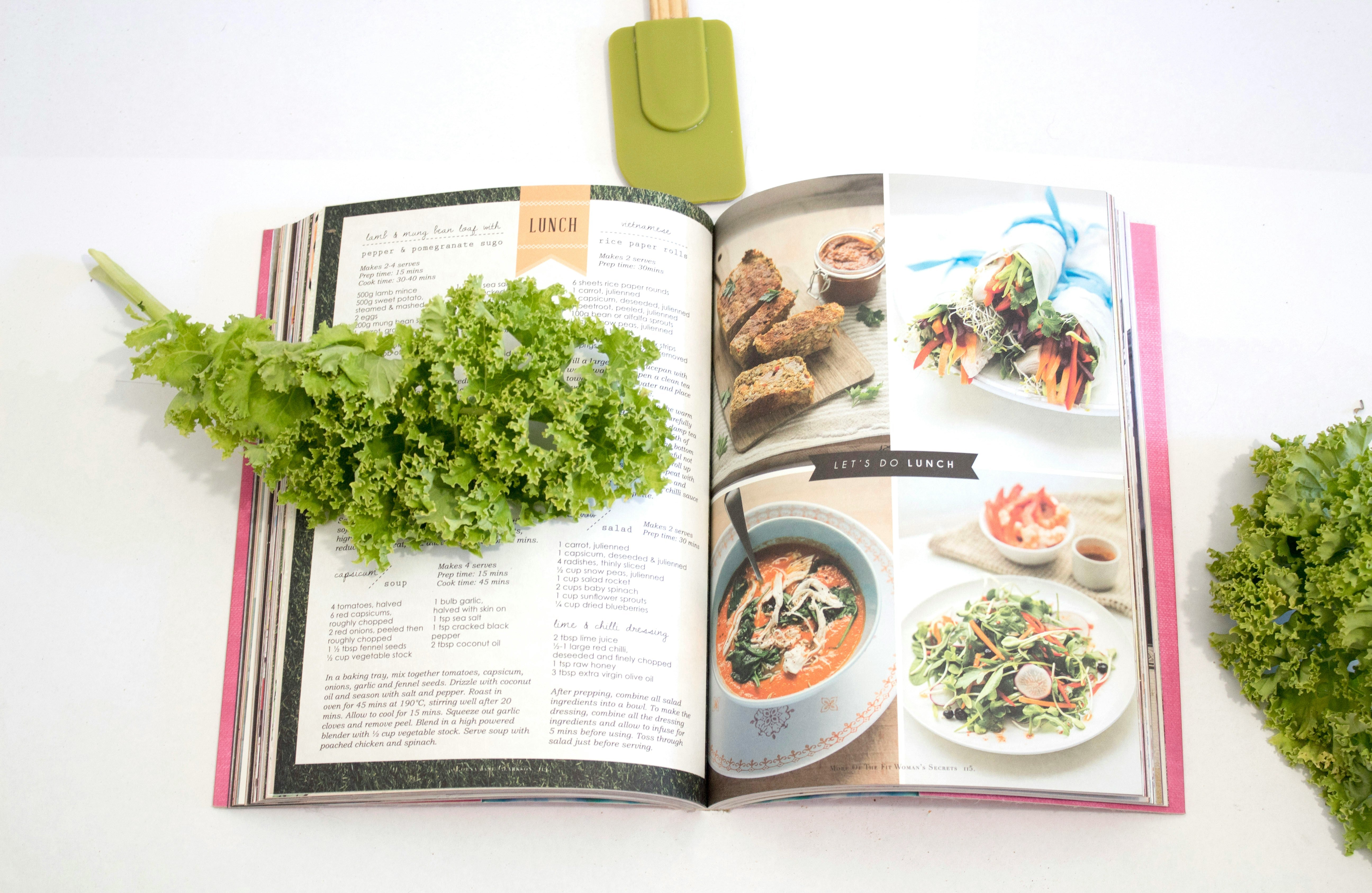 Opened recipe book