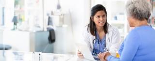 a doctor consulting with a patient