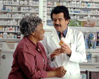 Filling prescription at a pharmacy