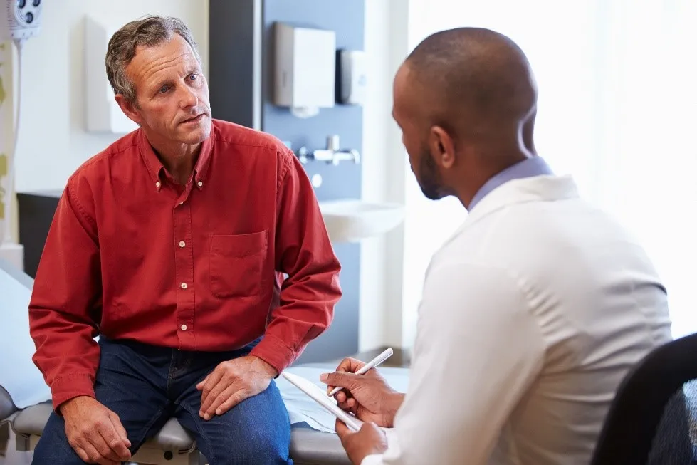 Doctor and patient having a conversation