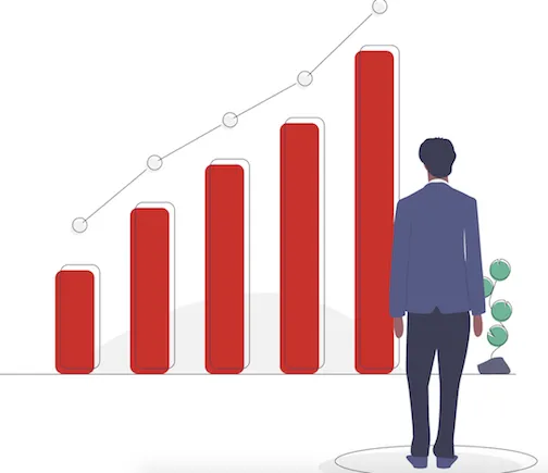 man analyzing data
