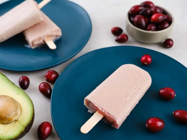 cranberry coconut popsicle