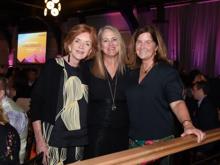 CEO Debbie Weir poses with Barbara Bradley Baekgaard (left) and Joanie Hall (right) at CSC's Annual Celebration.