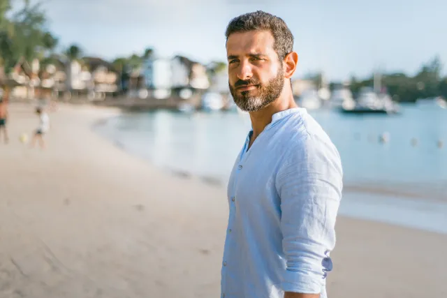 Man standing on the beach