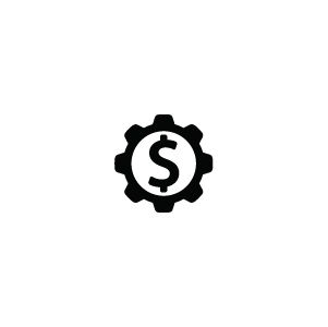 gear with dollar sign in the circle