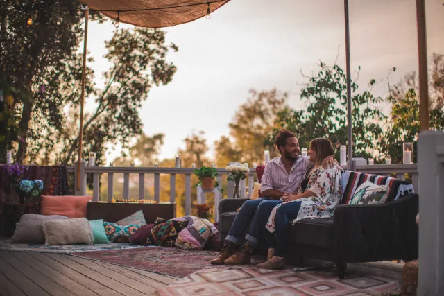 Couple on patio