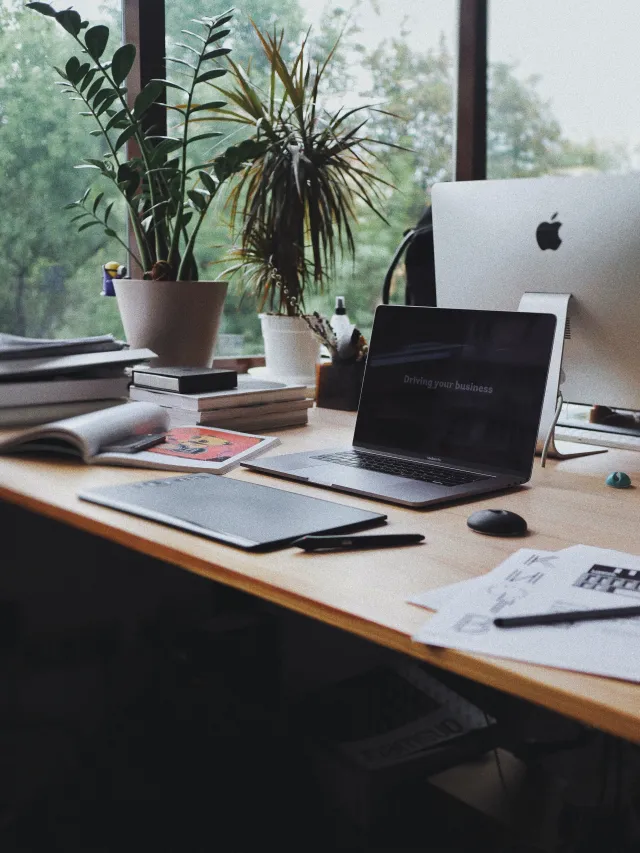 Laptop on a desk