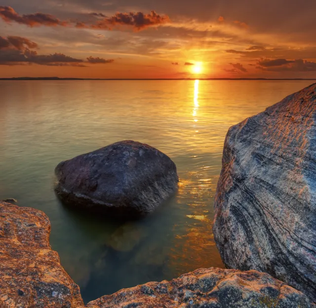 sunset over the ocean