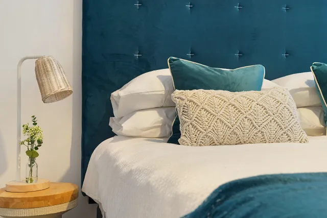 a comfortable looking bed