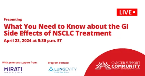 What you need to know about the GI Side Effects of NSCLC Treatment