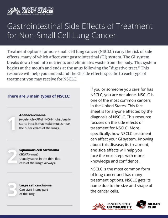 thumbnail of Gastrointestinal Side Effects of Treatment for Non-Small Cell Lung Cancer