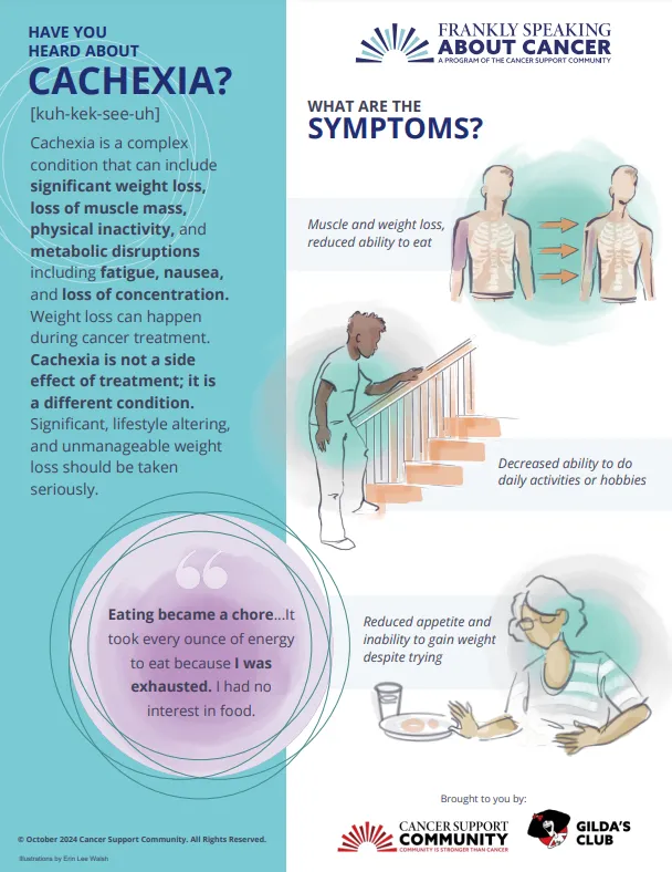The first page of the guide Have You Heard About Cancer Cachexia