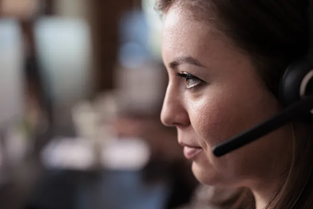 Helpline navigator with headset