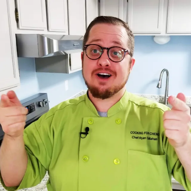 Chef Ryan speaks in a kitchen