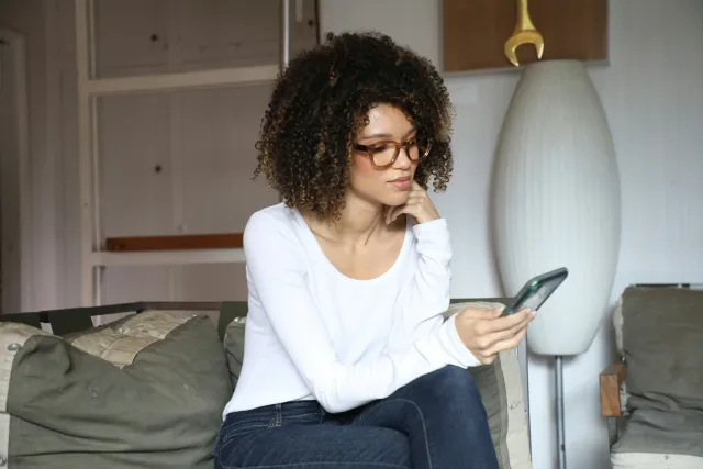 Woman on phone