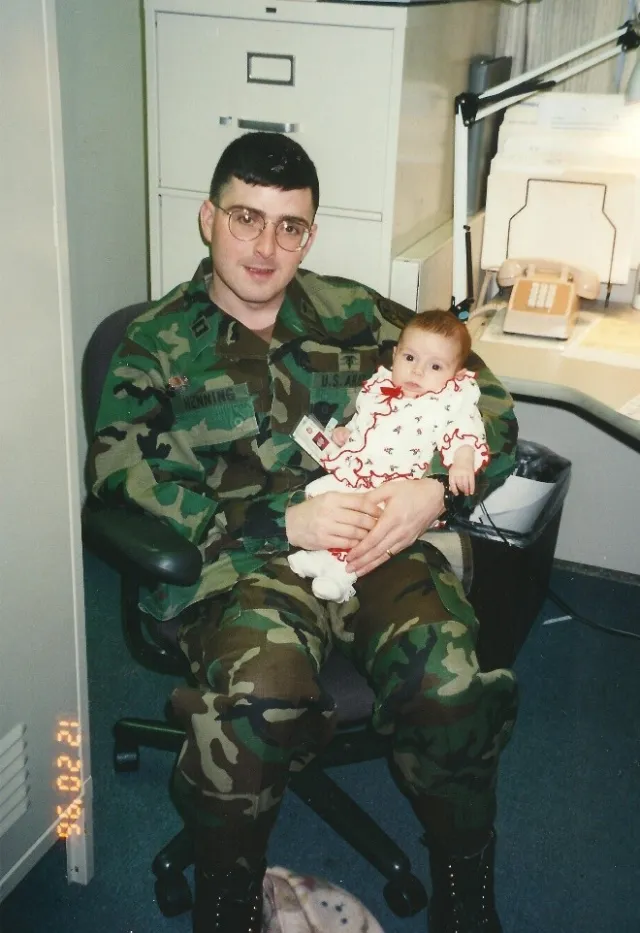 Tim, pictured with his daughter, Marie (a future CSC volunteer) in Fairbanks Alaska.