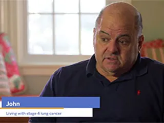 John, living with stage 4 lung cancer, talking about asking questions and getting answers
