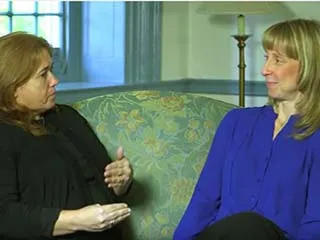 two white women discussing being caregivers