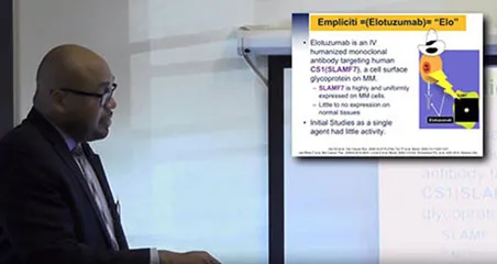 Craig Emmitt Cole, MD discussing Empliciti/Elotuzumab/Elo