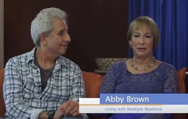 Abby Brown, living with Multiple Myeloma, talking about emotional support
