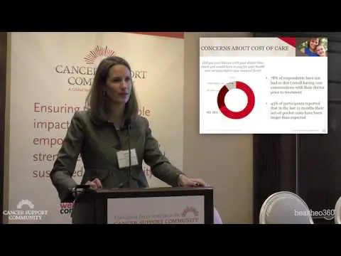 Kristen presenting Access to Cancer Care 2016: Overview of Findings
