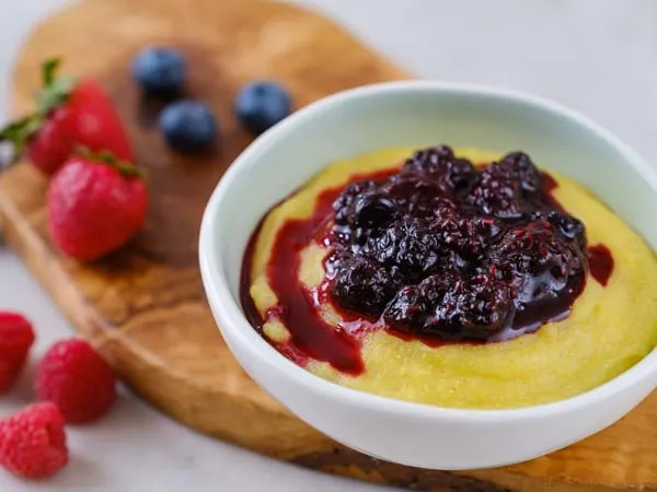 Polenta With Fruit Compote