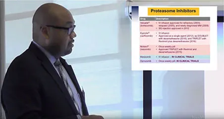 Craig Emmitt Cole, MD discussing proteasome inhibitors