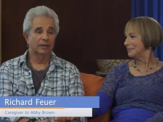 Richard Feuer, caregiver to Abby Brown, talking about self-care as a caregiver