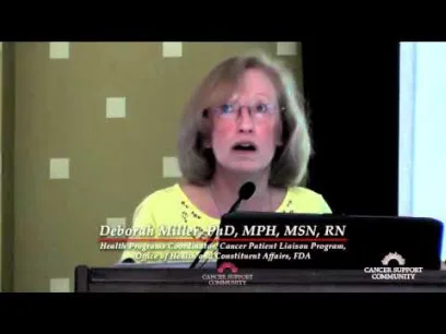 Deborah Miller, PhD, MPH, MSN, RN, speaking about working with regulators 