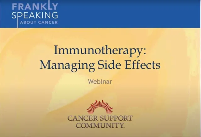 Managing Immunotherapy Side Effects