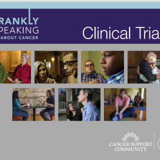 A new Frankly Speaking About Cancer book about clinical trials features photos of people from diverse race and ethnic backgrounds