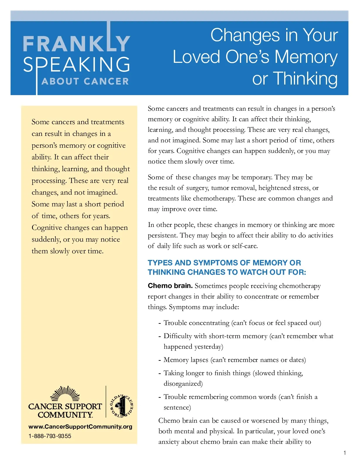 Changes in Your Loved Ones Memory Thinking