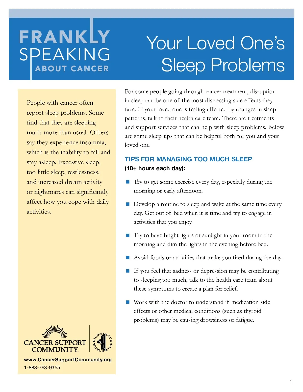 Your Loved One’s Sleep Problems