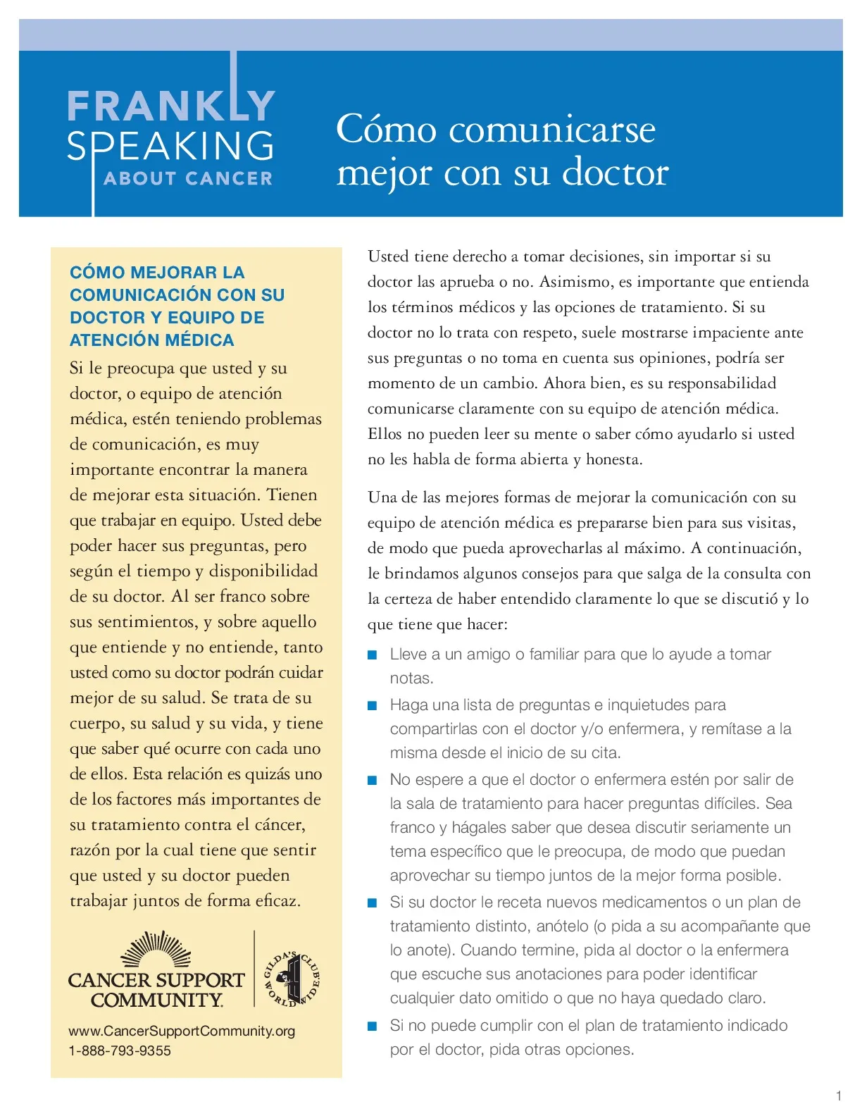FSAC_factsheet_Cómo comunicarse mejor con su doctor.pdf