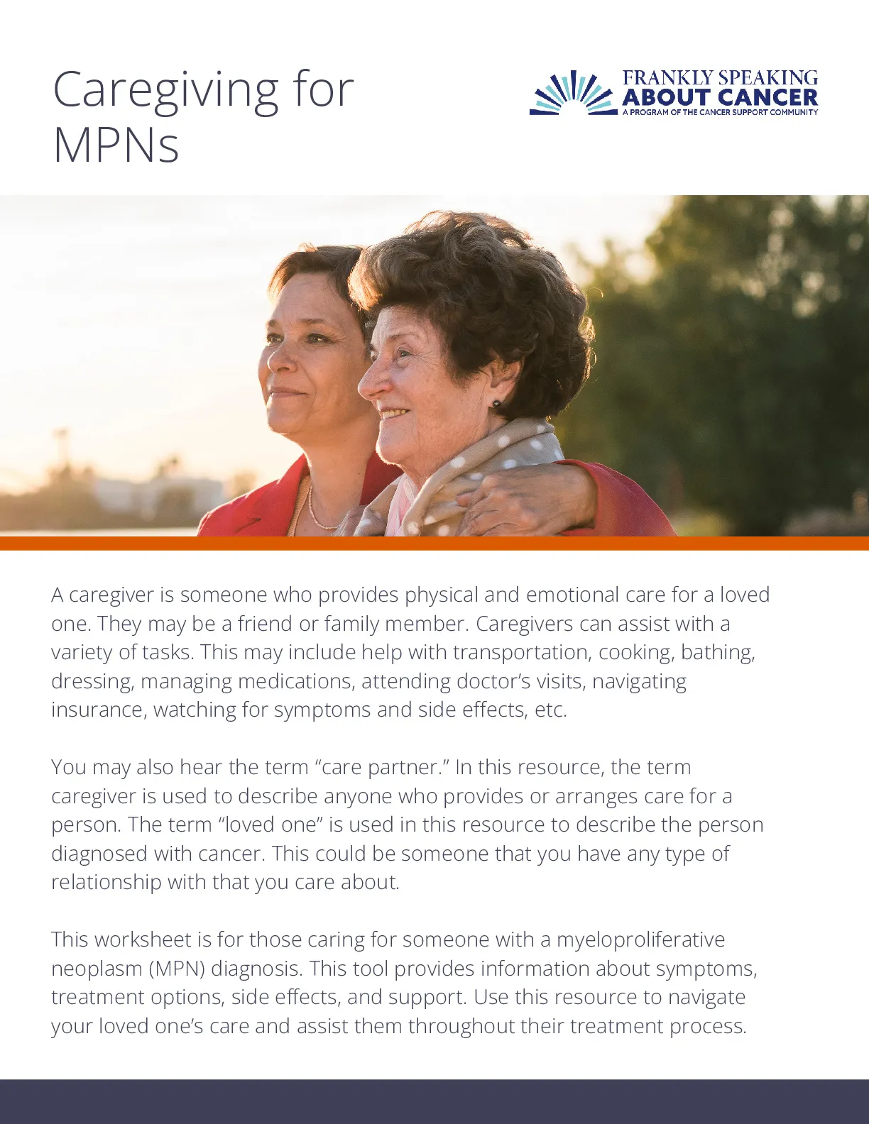 Caregiving for MPNs