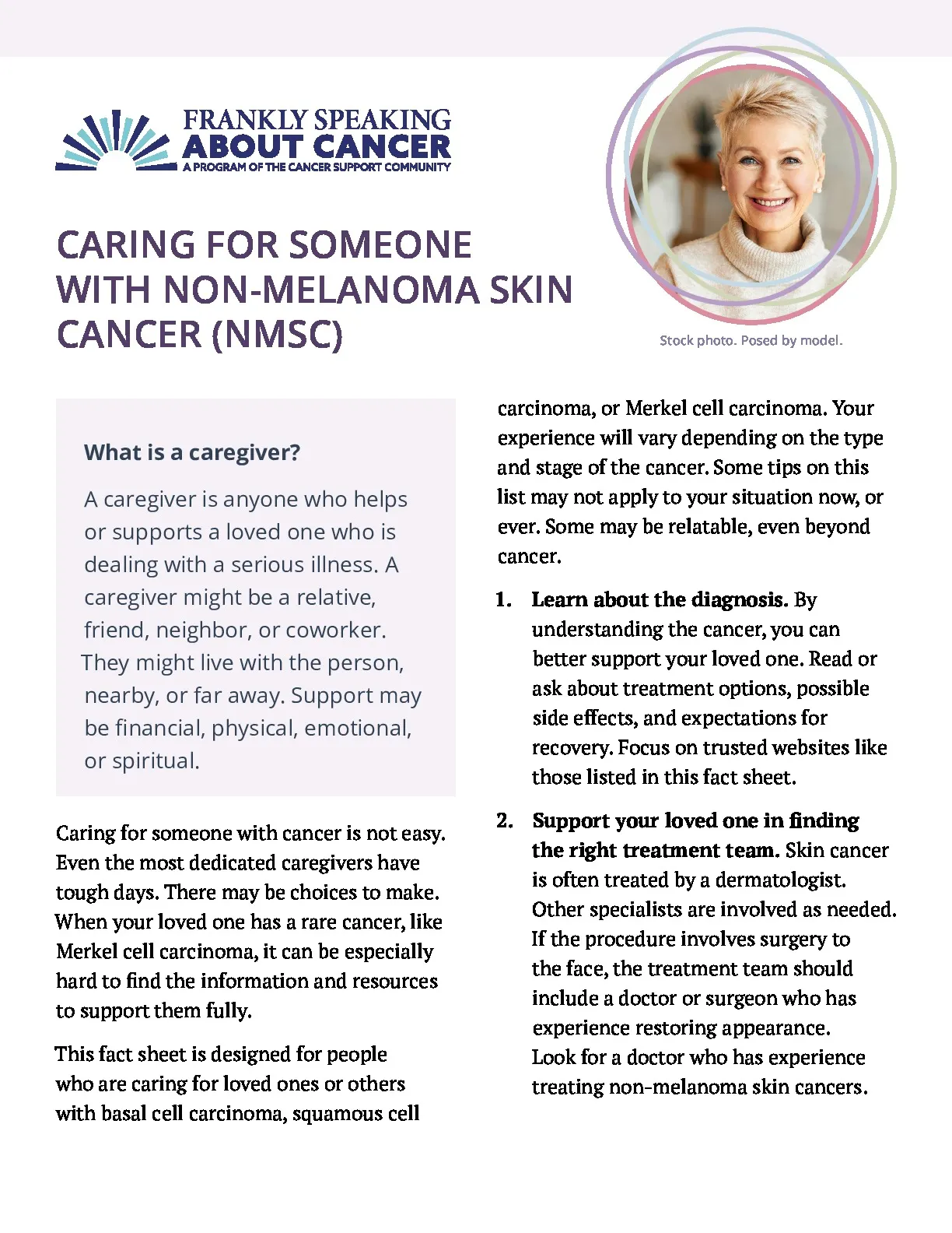 Caring for Someone with Non-Melanoma Skin Cancer