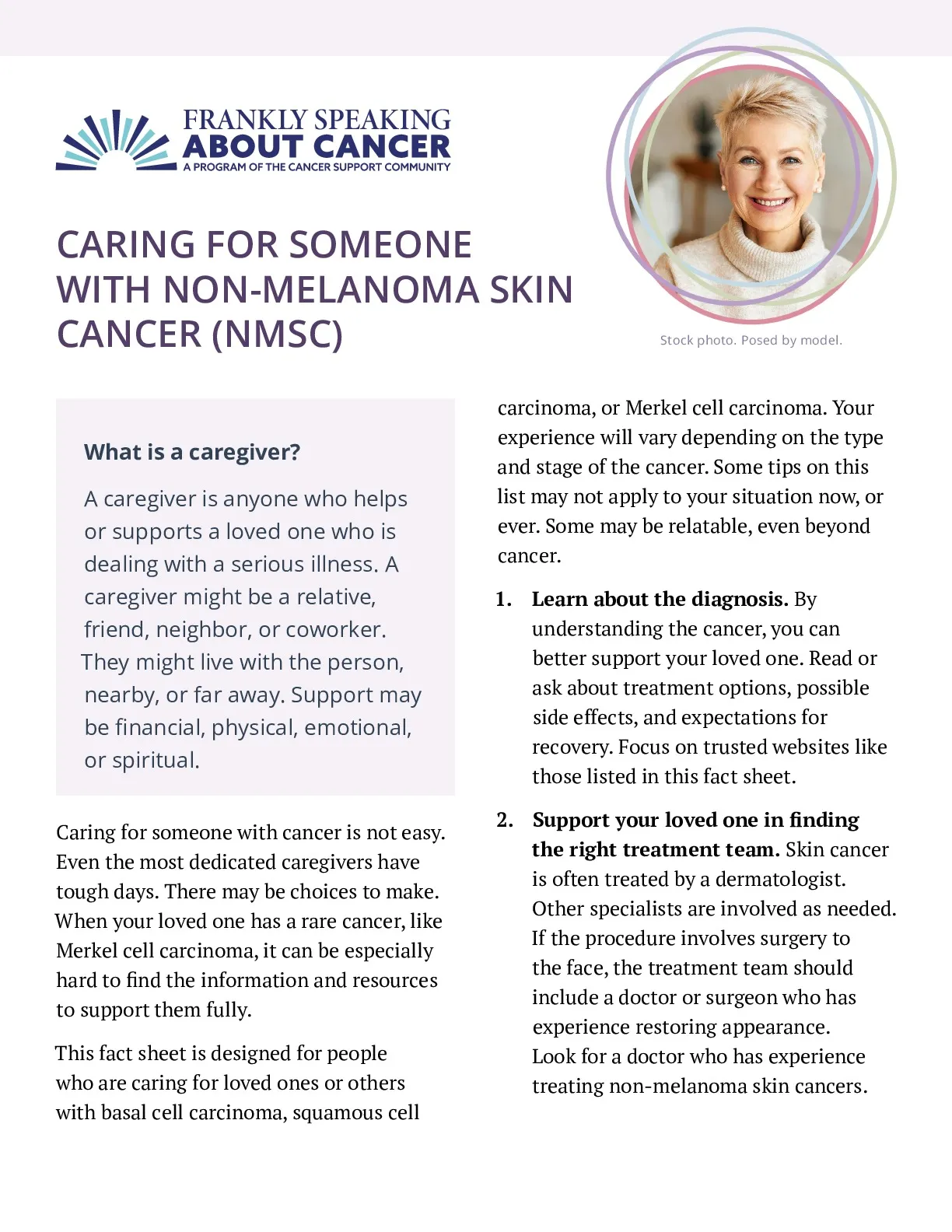 Caring for Someone with Non-Melanoma Skin Cancer