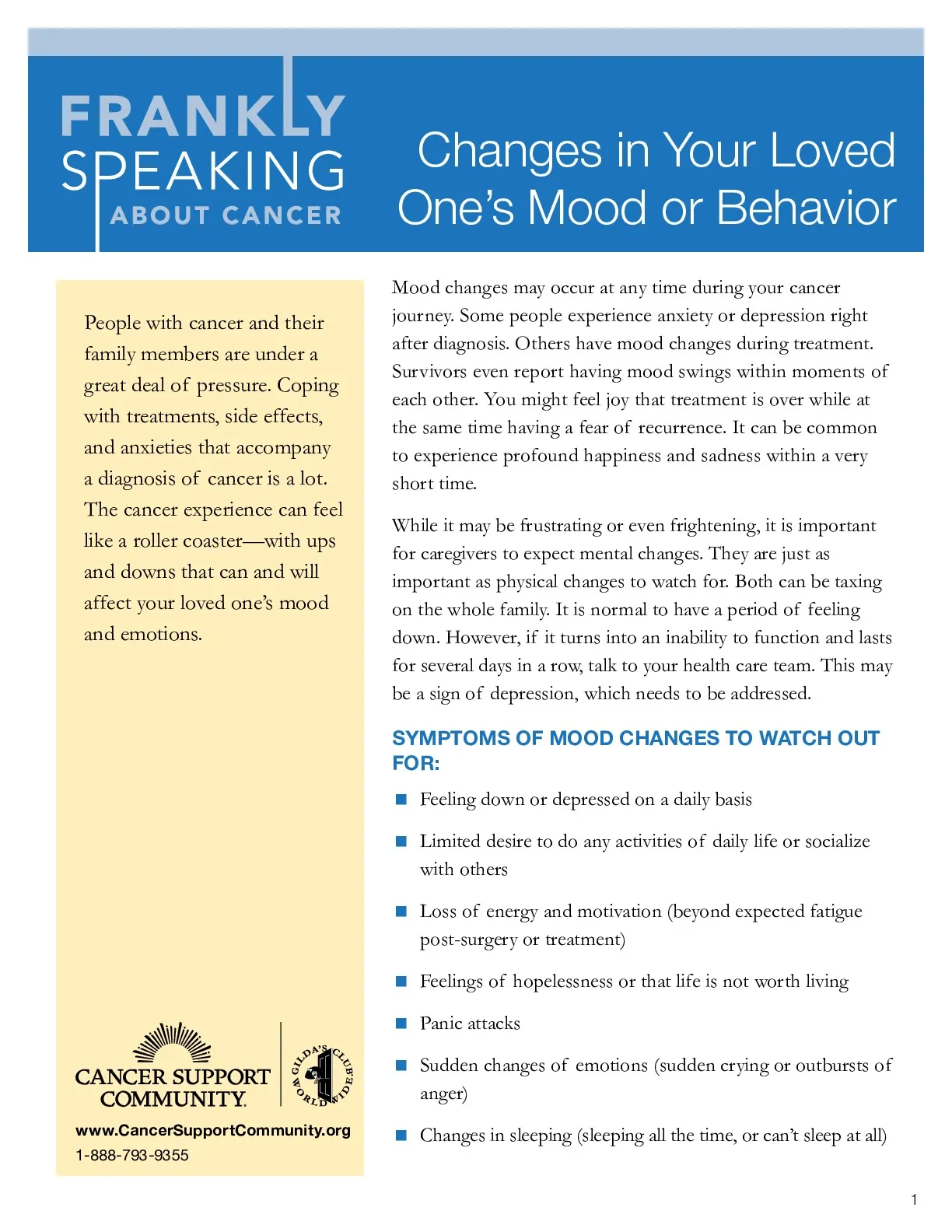 Changes in Your Loved One’s Mood or Behavior