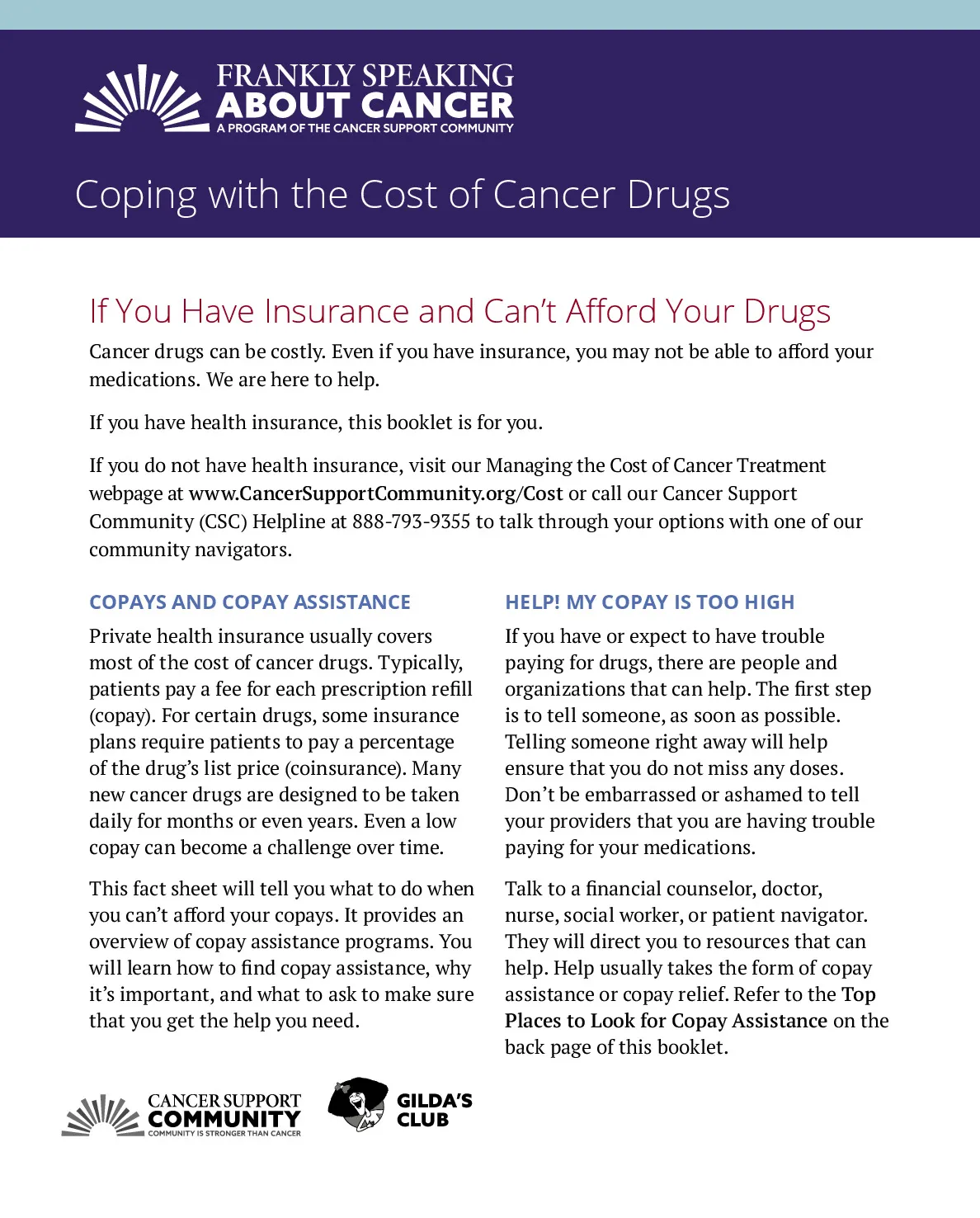 Copay Assistance Booklet