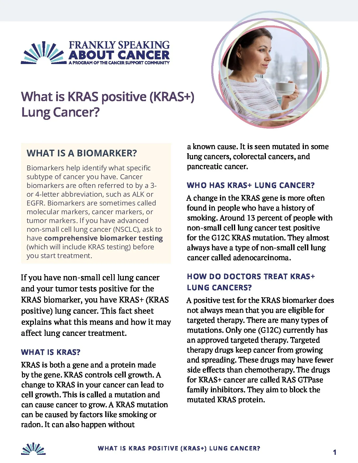 What is KRAS positive (KRAS+) Lung Cancer?