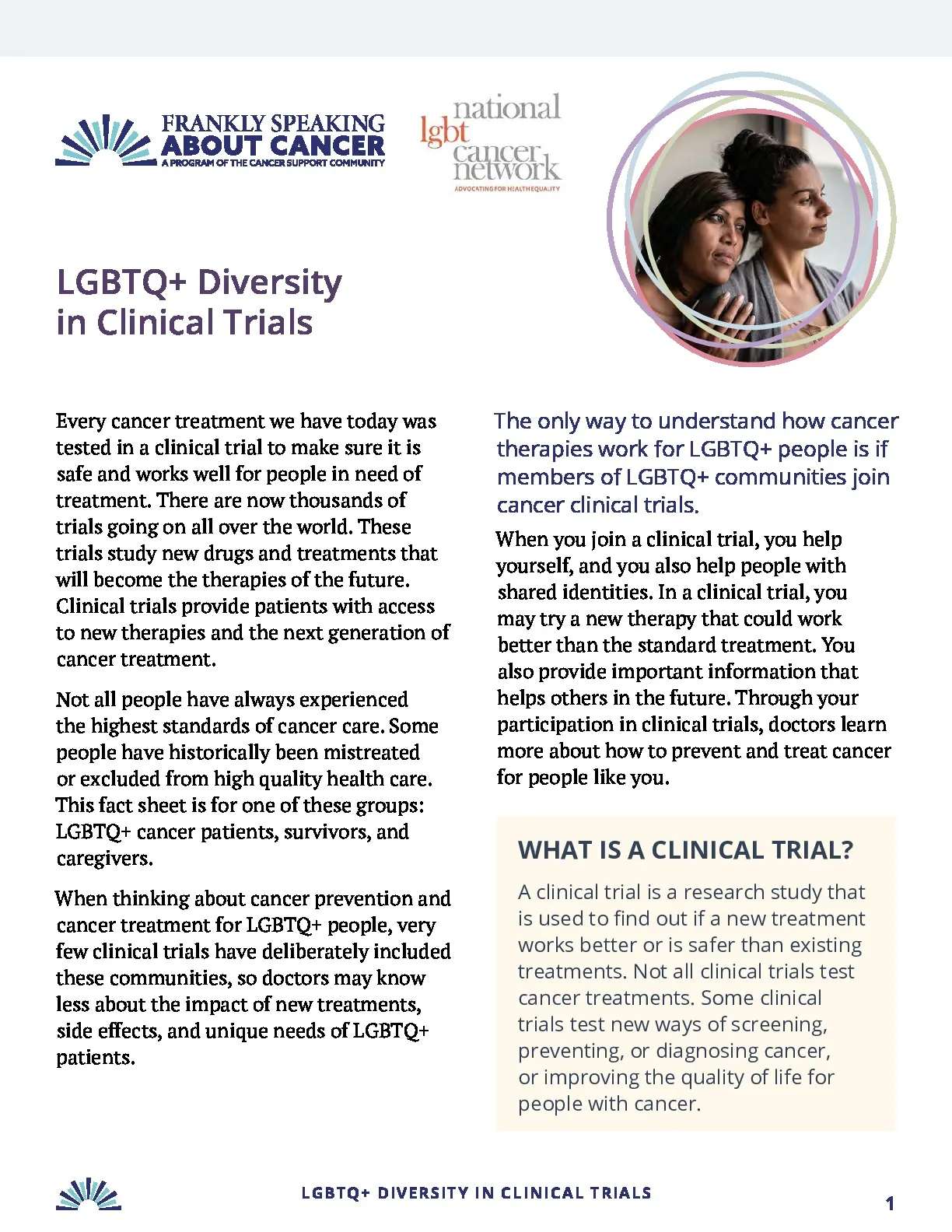 LGBTQ+ Diversity in Clinical Trials