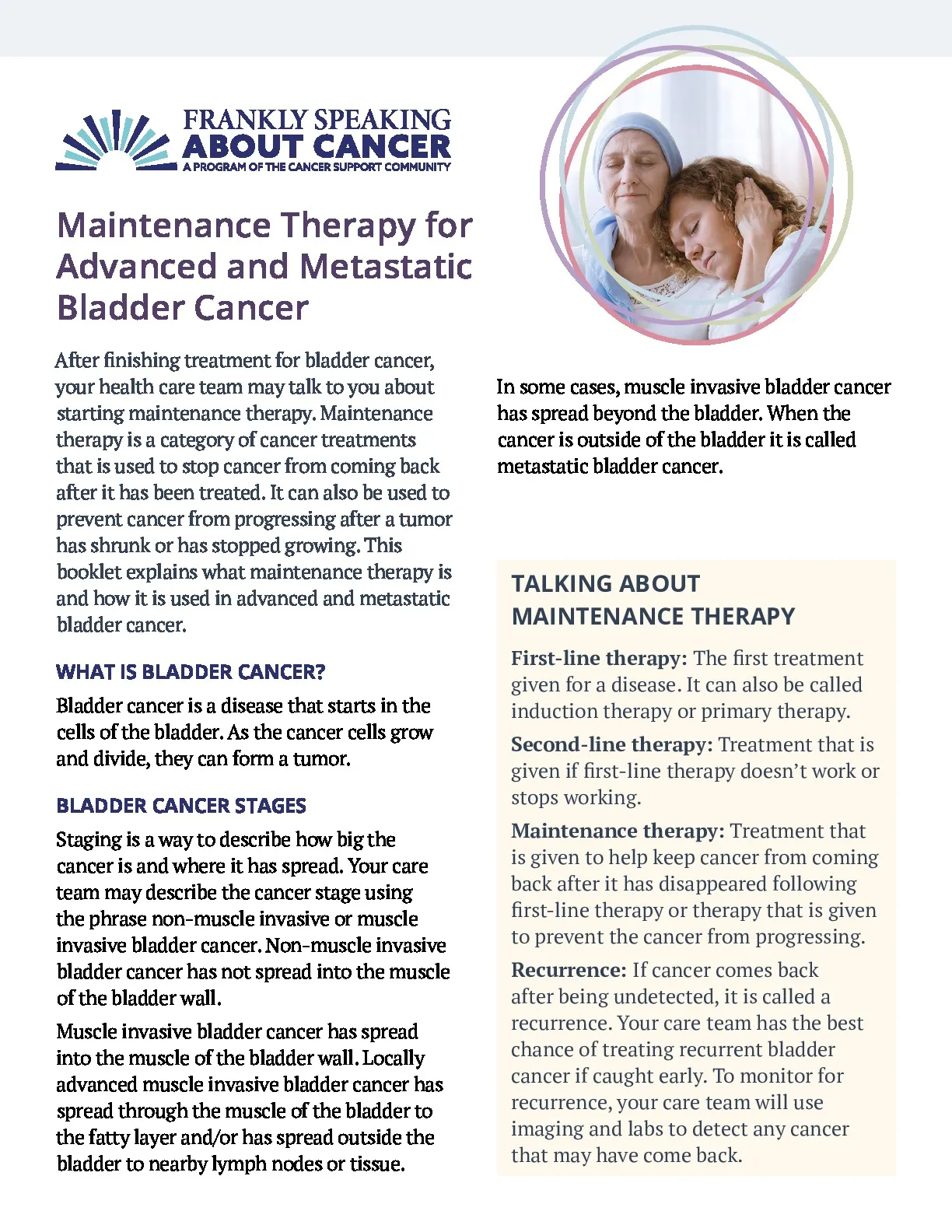 Maintenance Therapy for Advanced and Metastatic Bladder Cancer