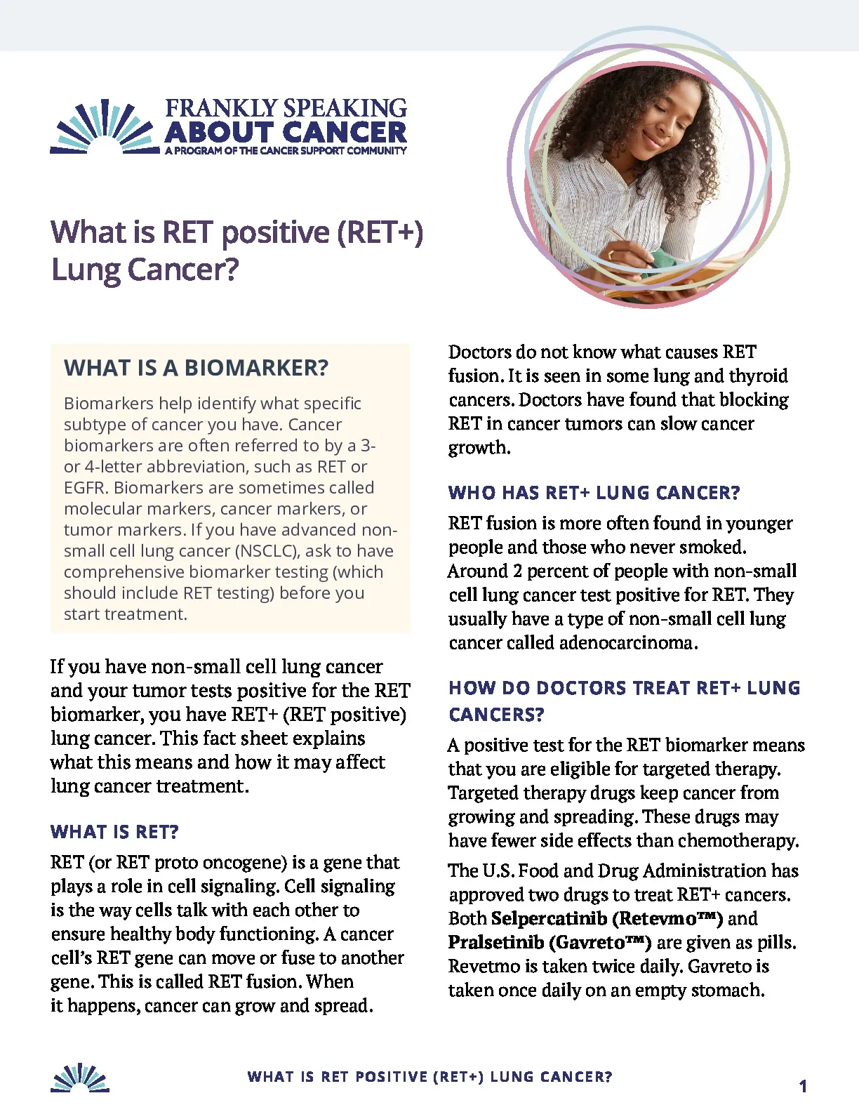 What is RET positive (RET+) Lung Cancer?