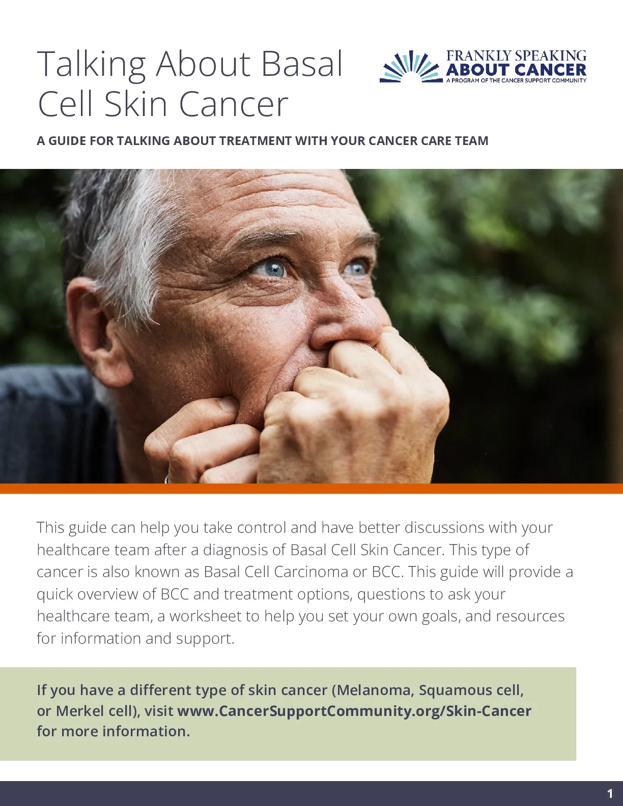 Talking about Basal Cell Skin Cancer